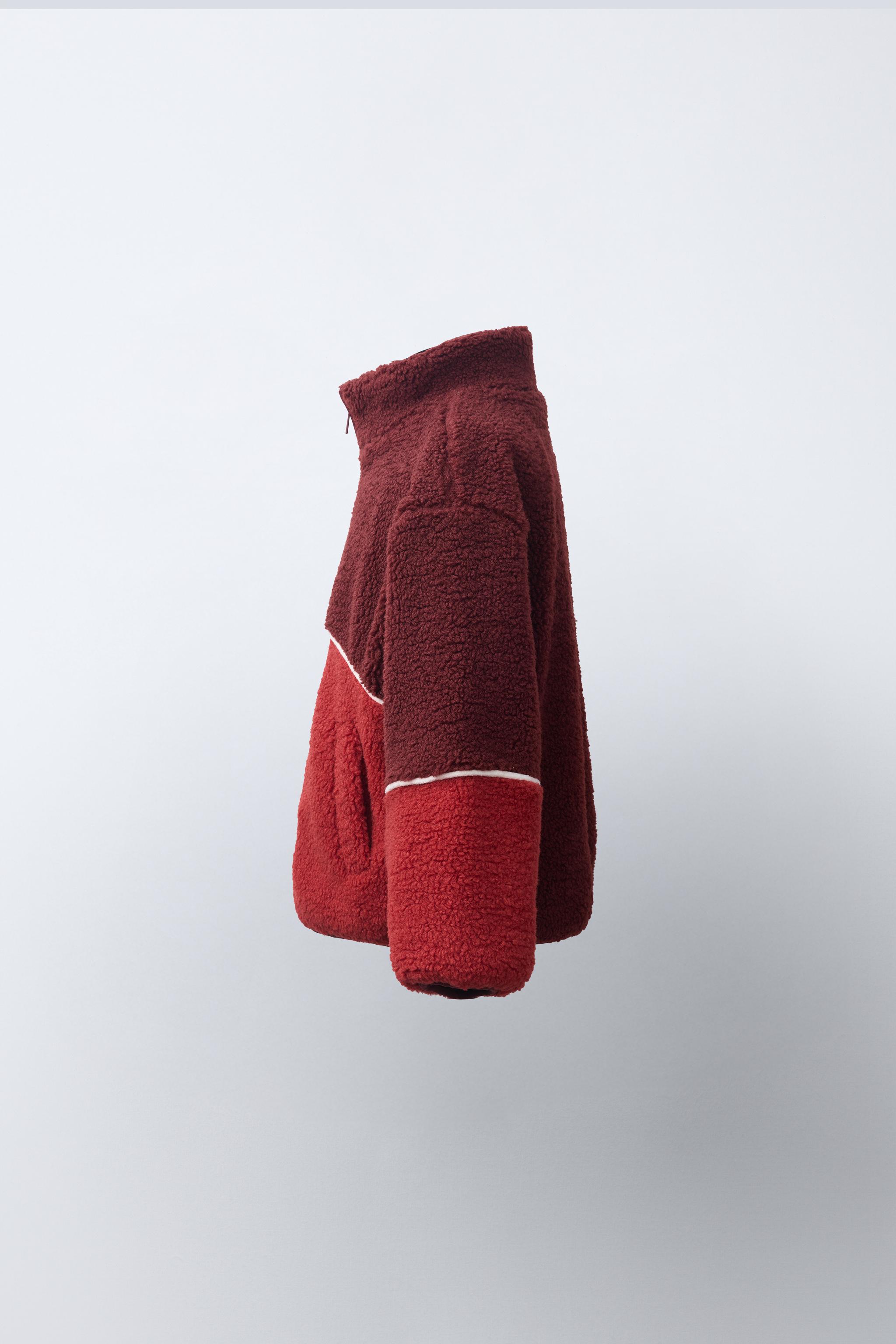 BLOUSON EFFET MOUTON PASSEPOIL CONTRASTE